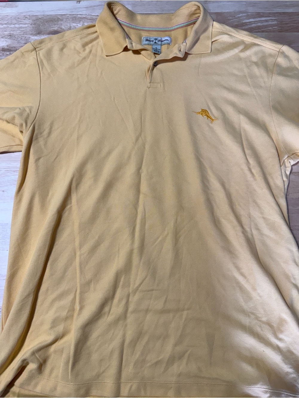 Men’s Tommy Bahama Yellow Polo Shirt XL Short Sleeve